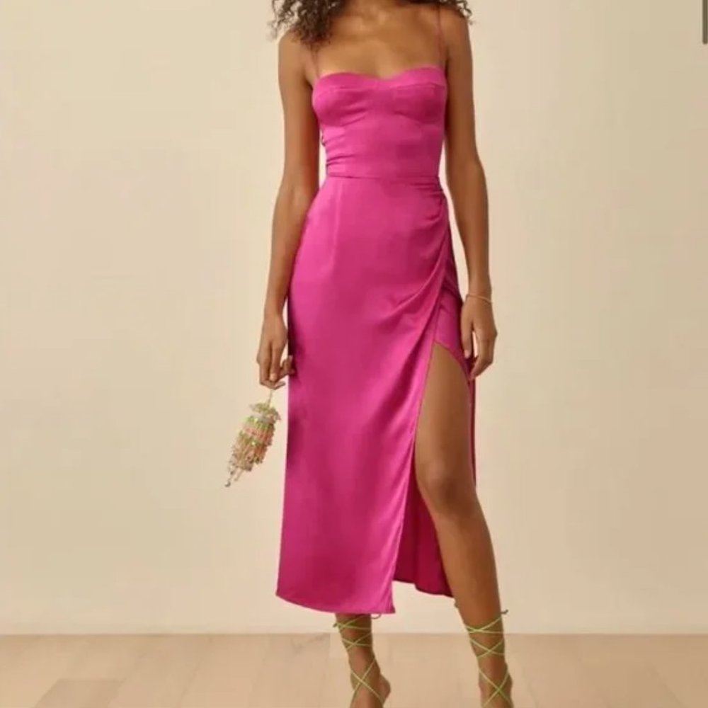 Reformation Marguerite Silk Dress